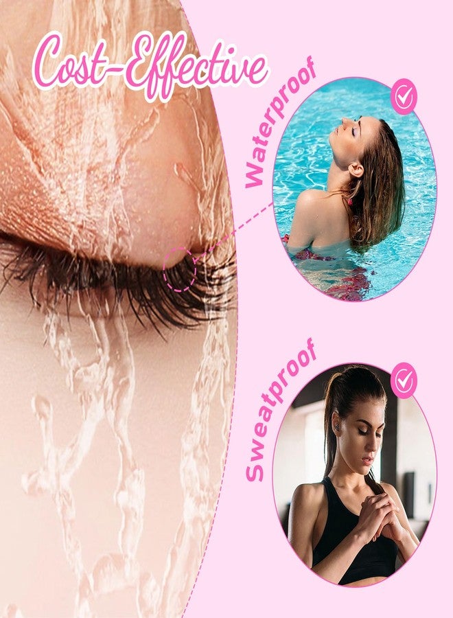 أريسون لاشز رموش أريسون 5D على شكل حرف W، وصلات رموش طبيعية ناعمة وكثيفة، مراوح جاهزة، من المنك الصناعي، أسود مطفي، مجموعة من 12 صفًا (5DW-0.07-D-8-15mix) - Image 4